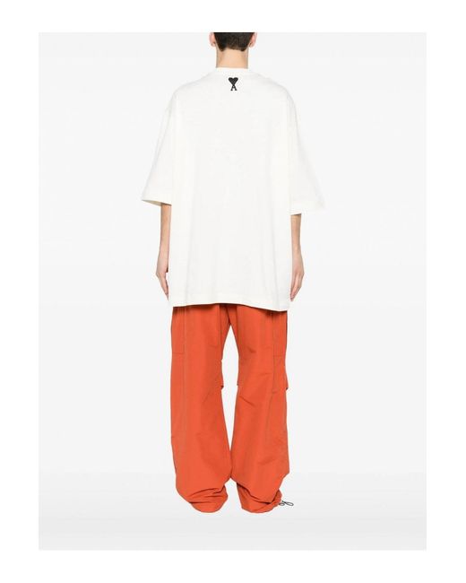 AMI Natural Oversize T Shirt for men
