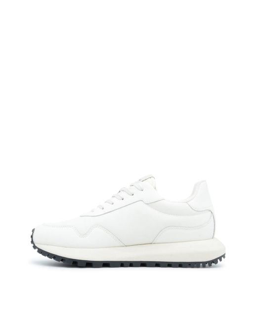 Emporio Armani White Branded Sneakers for men