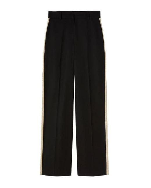 Palm Angels Black Knit Tape Trousers for men