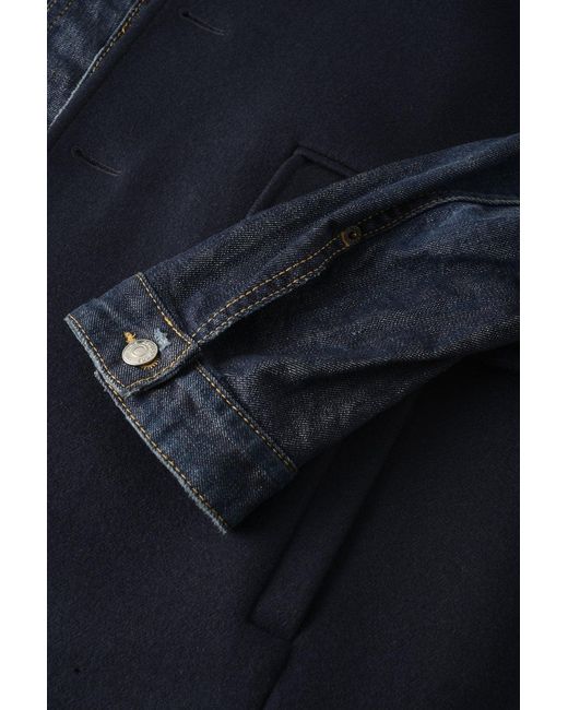 DSquared² Blue Hybrid Coat for men