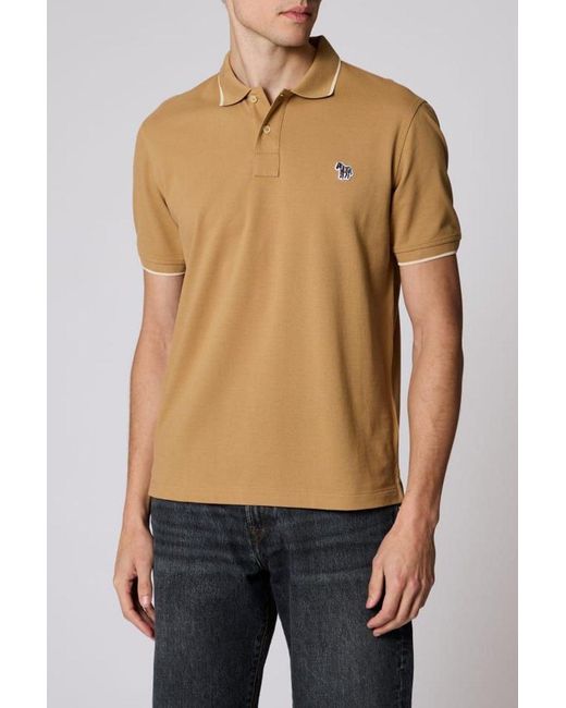 Paul Smith Blue Ps Regular Fit Zebra Polo for men