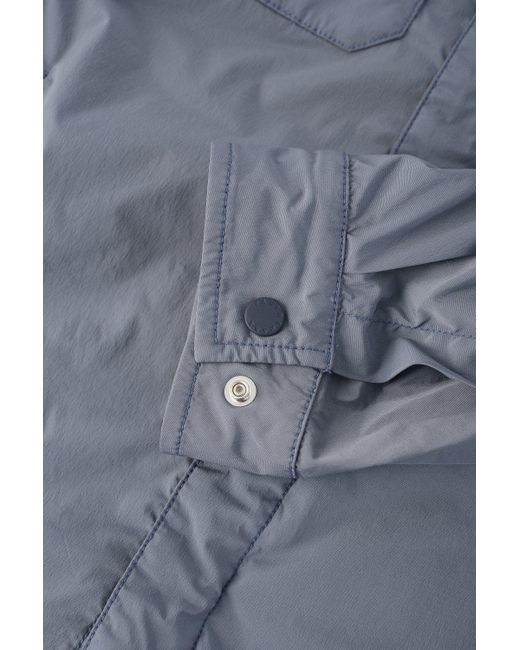 Paul & Shark Blue Garment Dyed Nylon Stretch Jacket for men