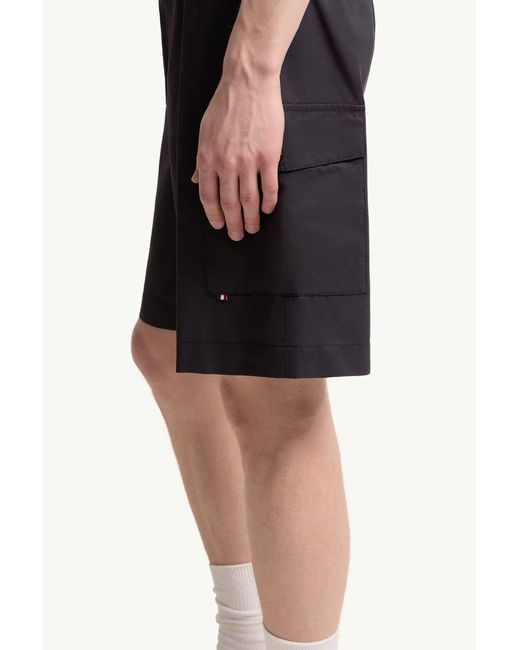 Moncler Blue Cotton Shorts for men