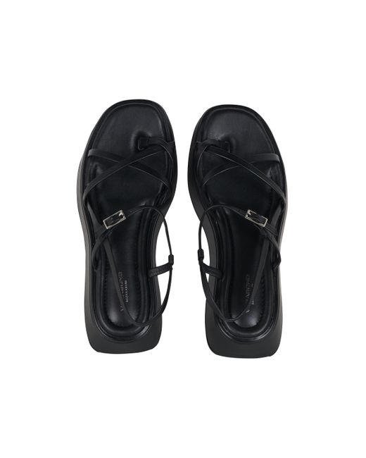 Sandales plates Vagabond en coloris Black