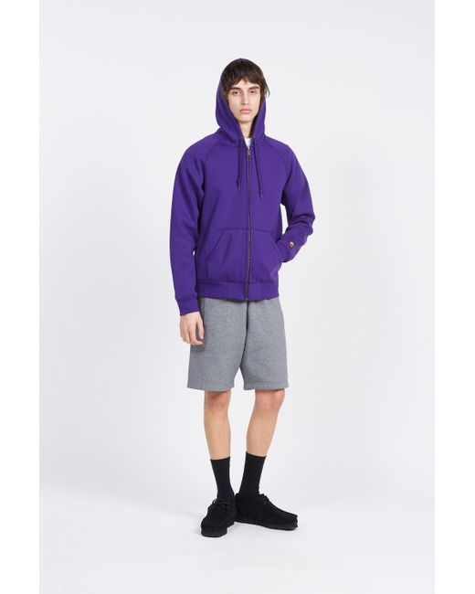 Hoodie zippé Carhartt pour homme en coloris Purple