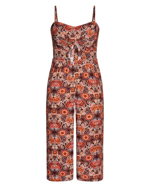 city chic red jumpsuit