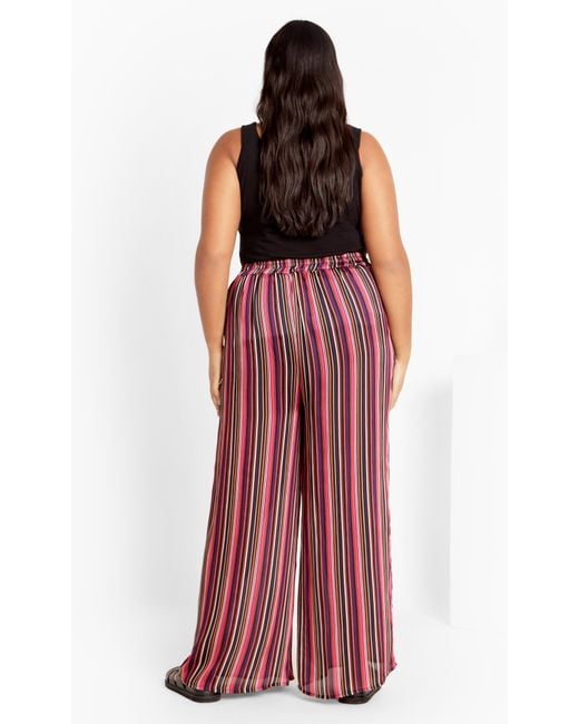 City Chic Red Plus Size Willow Pants