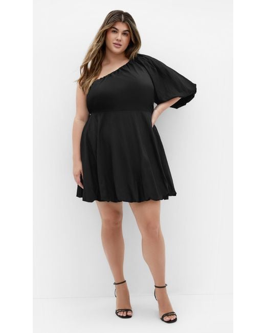 cambridge university formal dinner dress code Plus Size Satin Long Sleeve Ruffle Mini Dress In Navy Blue main image 1