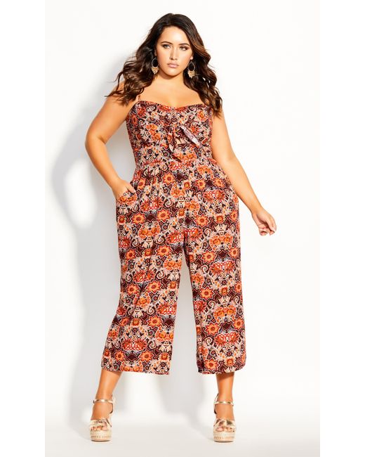 city chic red jumpsuit