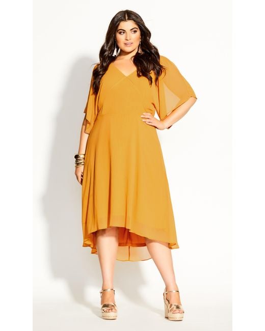 Size City Chic Adore Dress Buy Yellow Adore Dress For Women Online