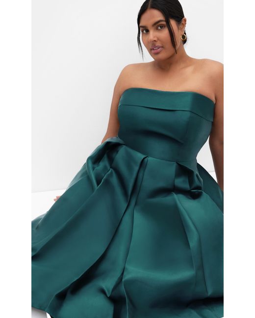 City Chic Women's Green Plus Size Tiffany Strapless Midi Dress -  www.disolcolor.com
