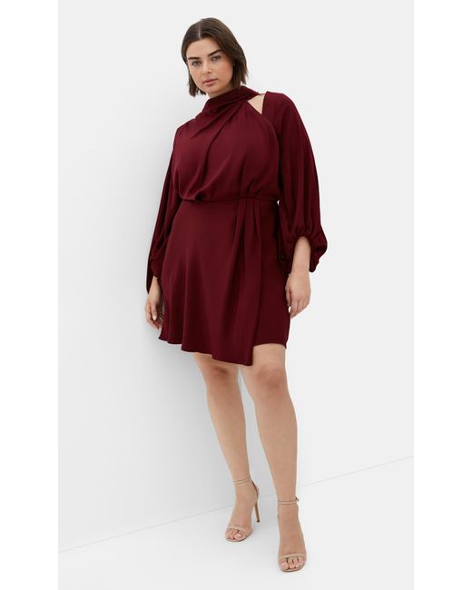 strapless open back dress Plus Size Red Tiered Fringe Mini Dress with Adjustable Spaghetti Strap   phoehua