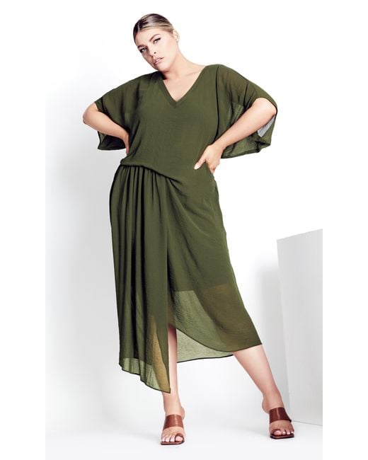 city chic green dress