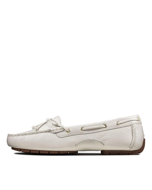 clarks white flat shoes