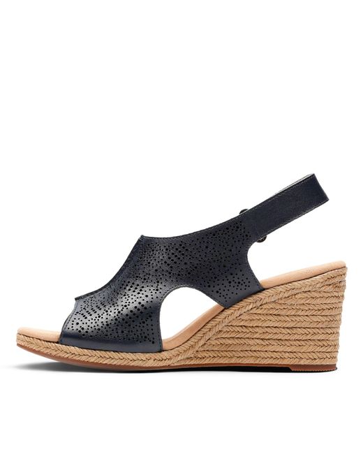 clarks lafley rosen espadrille wedge sandal