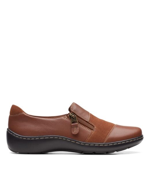 Clarks Leather Cora Harbor in Brown Lyst