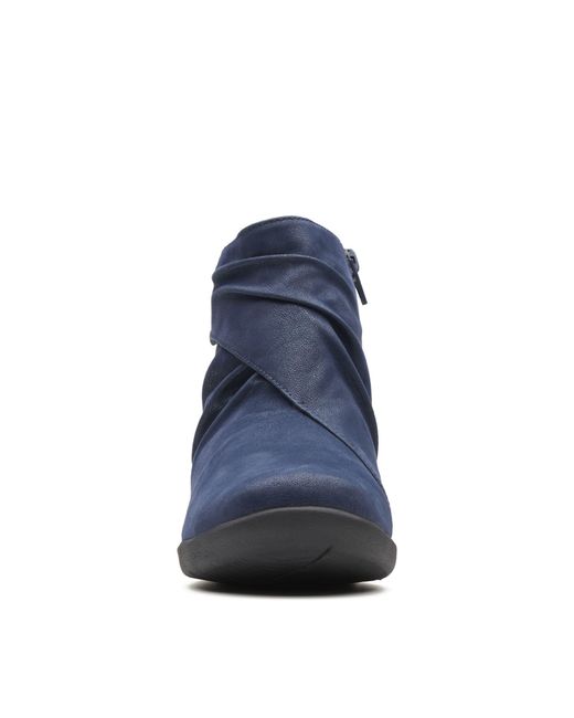 clarks navy ankle boots