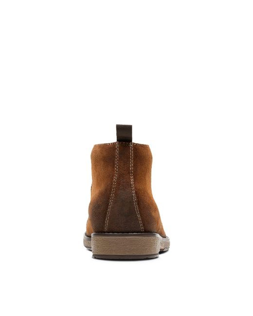 hinman mid dark tan suede