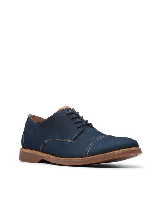 Clarks Leather Atticus Cap in Navy Nubuck (Blue) for Men - Lyst