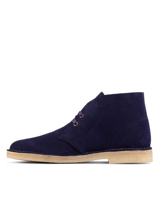 clarks desert boot deep blue