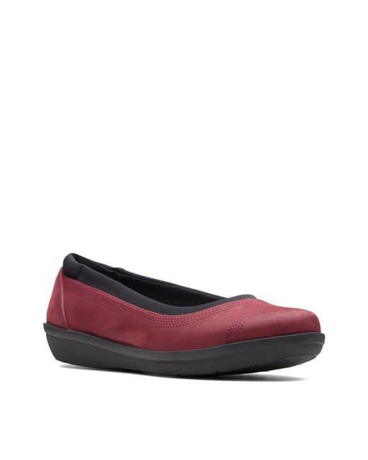clarks ayla low burgundy