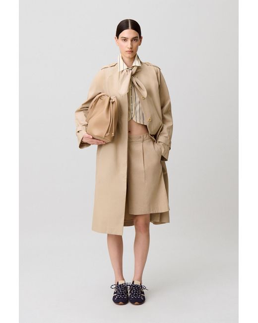 Claudie Pierlot Natural Mid-Length Trench Coat