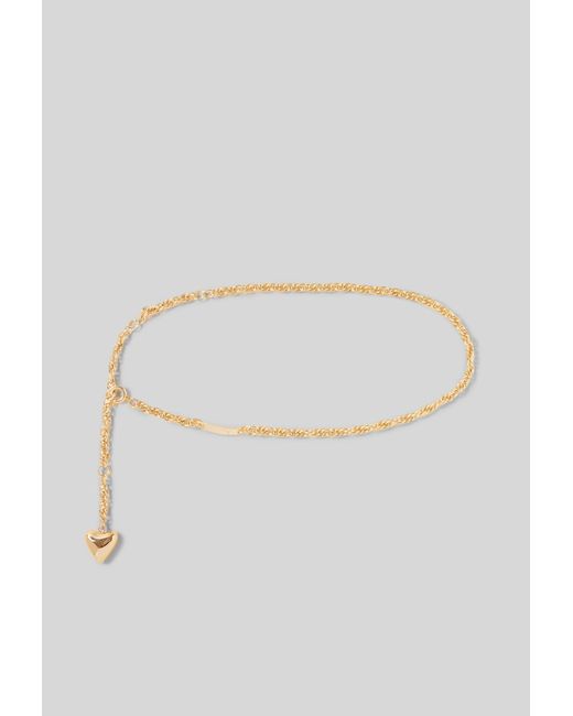 Claudie Pierlot Metallic Twisted Heart Chain Belt