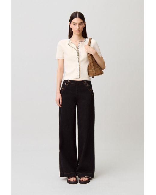 Claudie Pierlot Multicolor Contrast Knit Cardigan