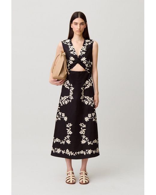 Claudie Pierlot White Mid-Length Floral Print Dress