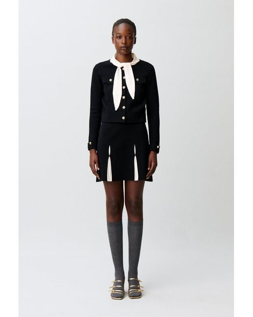 Claudie Pierlot Black Short Knitted Skirt