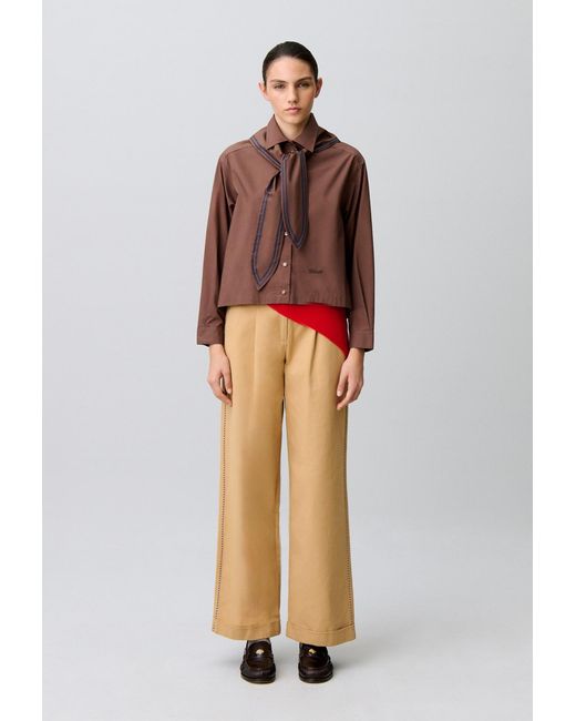 Claudie Pierlot Brown Cotton Poplin Shirt