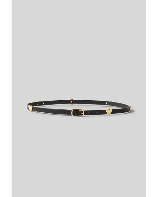 Claudie Pierlot Gray Smooth Leather Charm Belt