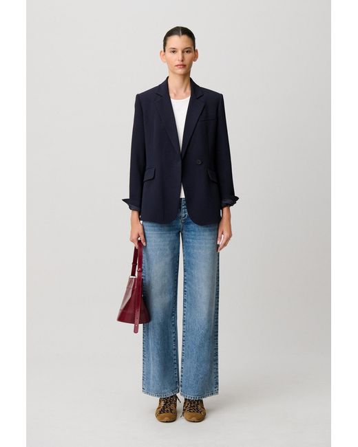 Claudie Pierlot Blue Double-Breasted Tailored Jacket