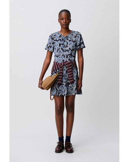 Claudie Pierlot White Flowy Printed Short Dress