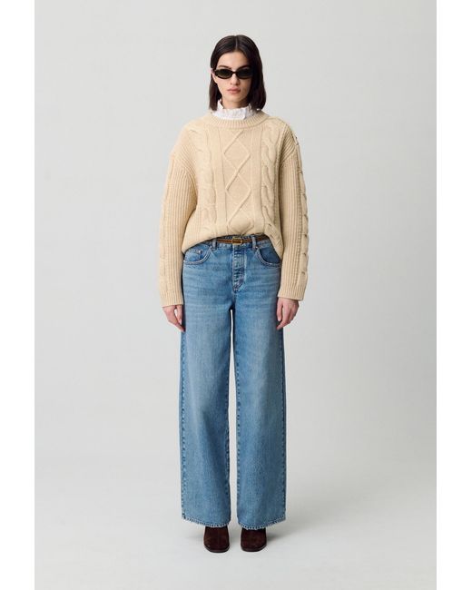 Claudie Pierlot Blue Oversized Chunky Knit Jumper