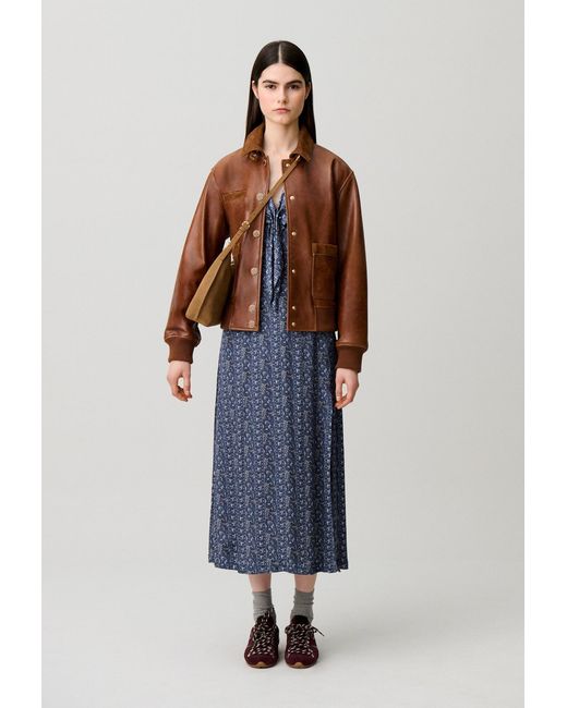Claudie Pierlot Blue Flowy Printed Dress