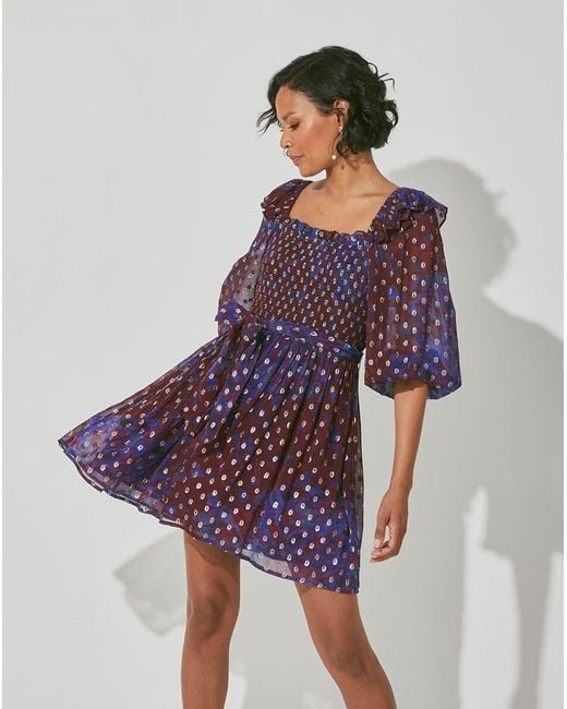 Cleobella Elizabeth Mini Dress Confetti in Purple Lyst