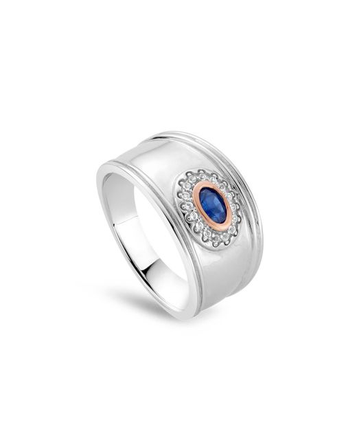 Clogau Metallic Royal Sterling Diana Ring With Sapphire & Topaz