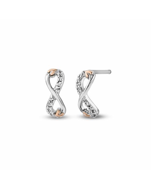 Clogau Metallic Tree Of Life Sterling Infinity Stud Earrings With Topaz