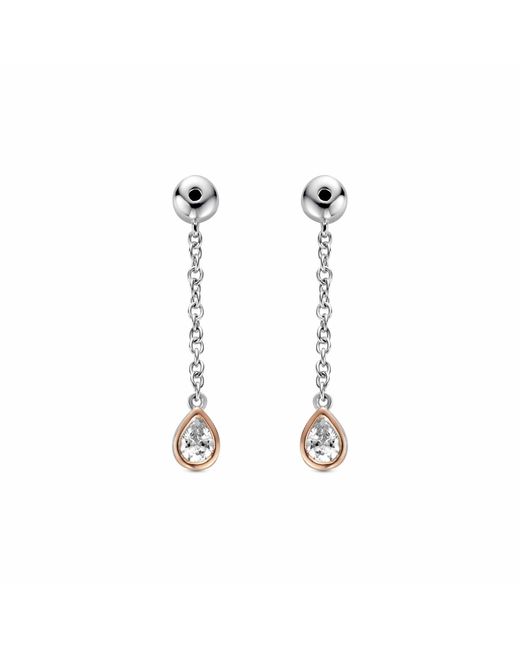 Clogau White Celebration Sterling Drop Earring Backs With Swarovski Zirconia