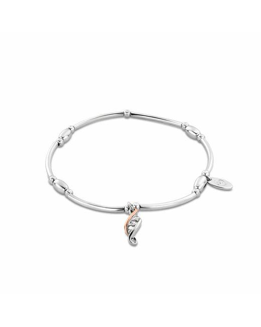 Clogau Metallic Past Present Future Sterling Affinity Bracelet With Topaz