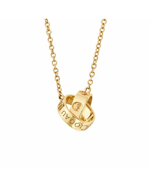 Clogau Metallic Insignia 9Ct Solid Linked Ring Necklace