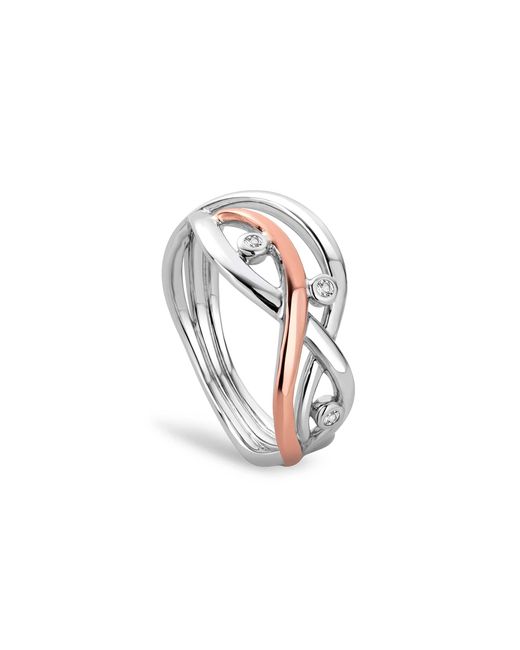 Clogau Metallic Nature's Wonder Sterling Waterfall Ring With Topaz