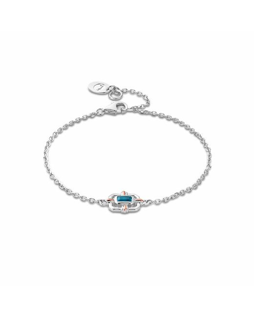 Clogau Metallic Royal Sterling Gateways Bracelet With Swiss Topaz