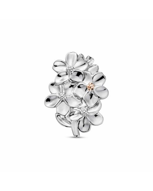 Clogau White Nature's Wonder Sterling Forget-Me-Not Brooch