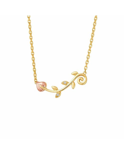 Clogau Metallic Tree Of Life 9Ct Solid Vine Necklace With Diamonds