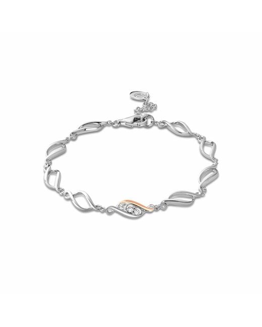Clogau Metallic Past Present Future Sterling Multi-Link Bracelet With Topaz