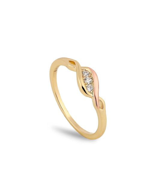 Clogau Metallic Past Present Future 9Ct Solid Ring With Diamonds