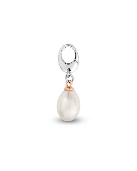 Clogau White Insignia Sterling Beachcomber Charm With Pearl