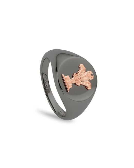 Clogau Gray Wru Sterling Signet Ring for men